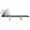 vidaXL Saliekamais sauļošanās krēsls 1-persona Melna 182 x 55 x 85.5cm