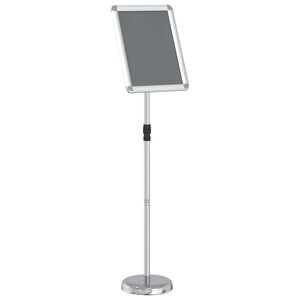 vidaXL Izstāžu stendi Sudraba 30 x 25 x 128 cm Alumīnijs