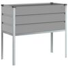 vidaXL Puķu kaste Gai&scaron;i pelēks 100 x 45 x 90 cm Cinkots tērauds