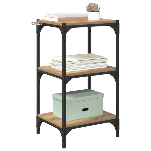 vidaXL Grāmatplaukts amatnieku ozola 40 x 33 x 70,5 cm