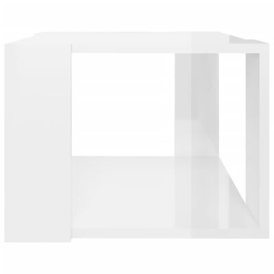 vidaXL kafijas galdiņš, spīdīgi balts, 40x40x30 cm, inženierijas koks