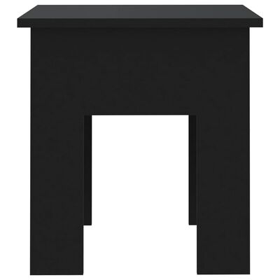 vidaXL kafijas galdiņš, melns, 40x40x42 cm, skaidu plāksne
