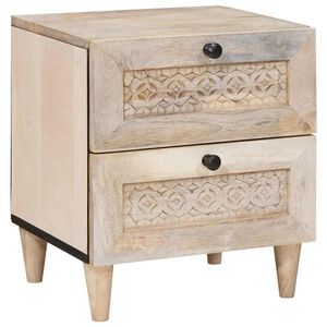 vidaXL Nakts skapītis Balts 40 x 33 x 46 cm Inženierijas koks