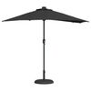 vidaXL Dārza parasols Melna 294 x 150 x 223 cm Poliesters un tērauds