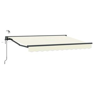 vidaXL Elektriska atvelkamā nojume Krēmkrāsa 2,5 x 2 m