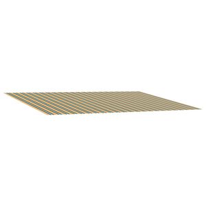 vidaXL Markīzes rezerves audums Zaļ&scaron; un dzelten&scaron; 300 x 250 cm