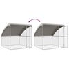 vidaXL Vistu būris 2 pcs Sudraba 400 x 200 x 198,5 cm Cinkots tērauds
