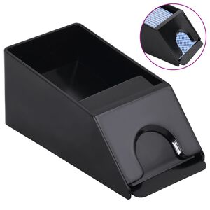 vidaXL kāršu turētājs, melns, 2 kavām