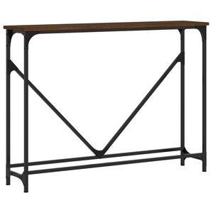 vidaXL konsoles galdiņ&scaron;, brūna koka, 102x22,5x75 cm, inženierijas koks