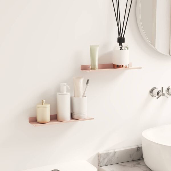 vidaXL Peldējo&scaron;ais plaukts 2 pcs Rozā 30 x 9 x 2,5 cm Tērauds