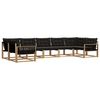 vidaXL Āra dīvānu komplekts 7 gab. Balta un melna
