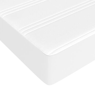 vidaXL kabatu atsperu matracis, balts, 80x200x20 cm, mākslīgā āda