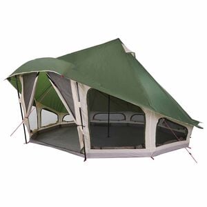 vidaXL Tipi telts ar jumtu Zaļa 508 x 470 x 300 cm tafta