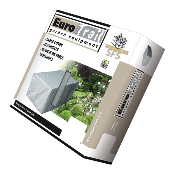 Eurotrail dārza galda aizsargpārklājs, 255x110x75 cm, pelēks