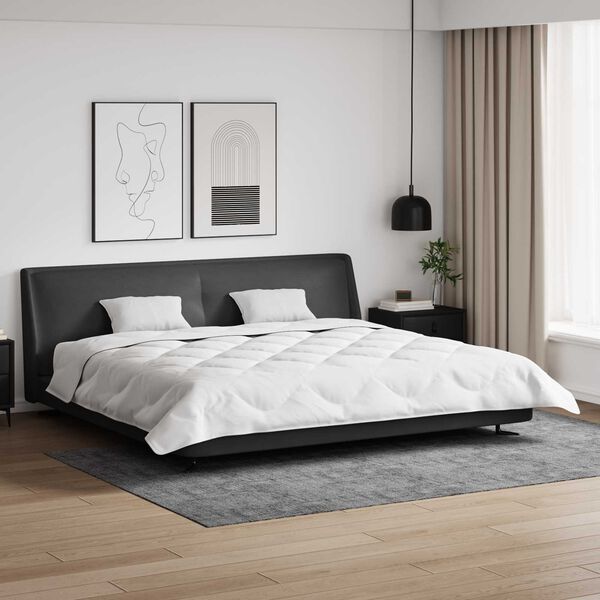 vidaXL Ziemas gultas sega ar spilvenu 3 pcs Balts Mikro&scaron;ķiedra