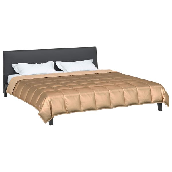 vidaXL Vasaras segas Zelts 200 x 220 cm Satīns un mikro&scaron;ķiedra