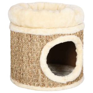 vidaXL kaķu māja ar greznu matraci, 33 cm, jūraszāles
