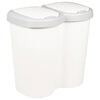 vidaXL Atkritumu tvertne Balts 49,5 x 30 x 46,5 cm PP