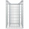 vidaXL Gabions pacelta gulta Sudraba 50 x 50 x 80 cm Cinkots tērauds