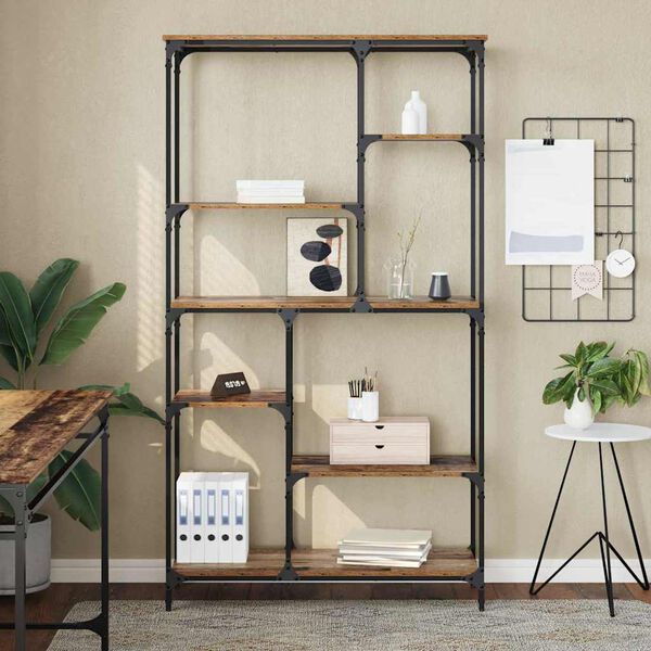 vidaXL Grāmatu plaukts Vecs koks 99 x 35,5 x 176 cm Inženierijas koks