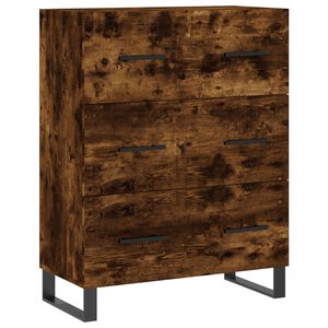 vidaXL kumode, ozolkoka krāsa, 69,5x34x90 cm, inženierijas koks