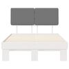 vidaXL Gultas rāmis ar polsterētu galvas balstu Gai&scaron;i pelēks