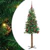 vidaXL Tievā Ziemassvētku Egle Zaļa 150 cm PVC un cietā priedes koks