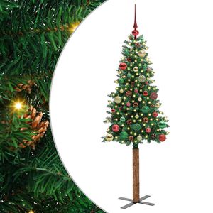 vidaXL Tievā Ziemassvētku Egle Zaļa 150 cm PVC un cietā priedes koks