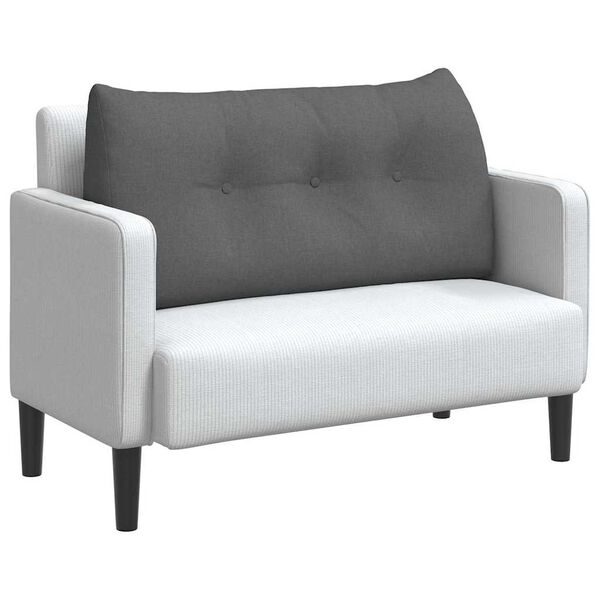 vidaXL Atpakaļ spilvens Tum&scaron;i pelēks 100 x 24 x 50 cm audums