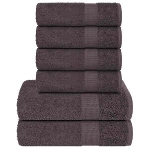 vidaXL 6-daļīgs dvieļu komplekts FROGN, antracīta krāsā, 360 g/m&sup2;