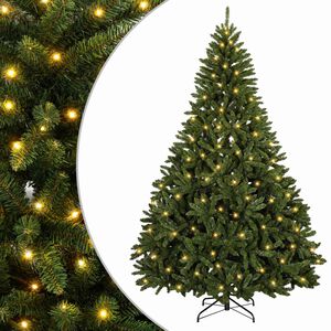vidaXL Mākslīgā Saliekamā Ziemassvētku Egle 270 cm 600 LED Silti balts