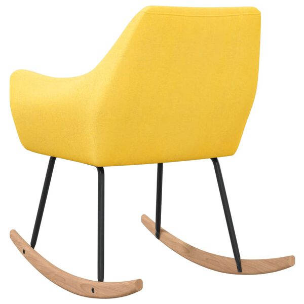 vidaXL &scaron;ūpuļkrēsls, sinepju dzeltens audums