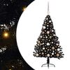 vidaXL Mākslīgais LED Ziemassvētku eglīte su 150 LED Melna 120 cm PVC