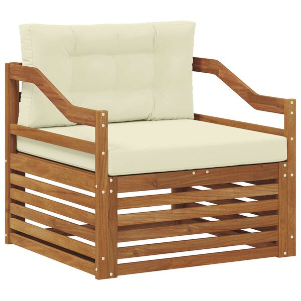 vidaXL Āra dīvānu komplekts Cietā akācijas koks Dabiska