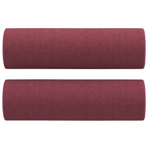 vidaXL dekoratīvi spilveni, 2 gab., &Oslash;15x50 cm, vīnsarkans audums