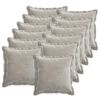 vidaXL Spilvenu pārvalks 12 pcs HOUTEN Gai&scaron;i pelēka 50 x 50 cm
