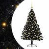 vidaXL Mākslīgais LED Ziemassvētku eglīte su 150 LED Melna 150 cm PVC