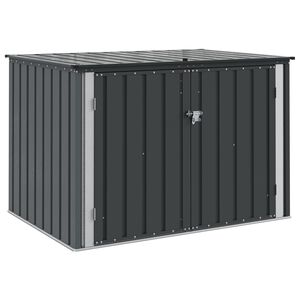 vidaXL Dārza uzglabā&scaron;anas kaste Melns 151,5 x 107 x 100 cm Tērauds