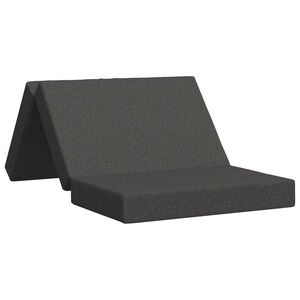 vidaXL Salokāms dīvāngulta 80 x 67 x 45 cm Tum&scaron;i pelēka