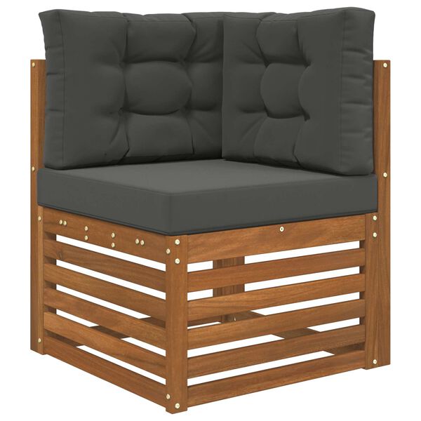 vidaXL Āra dīvāna spilvens 3 pcs Antracīts Poliesters