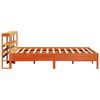vidaXL gulta bez matrača, vaska brūnas, 140x190 cm, priedes masīvkoks