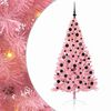 vidaXL Mākslīgais LED Ziemassvētku eglīte Rozā 180 cm PVC