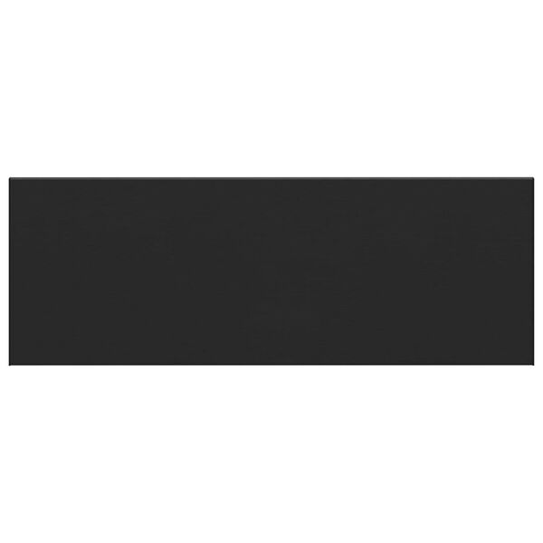 vidaXL Logu palodze Melns ar koka tekstūru 160 x 50 x 4,5 cm PVC