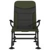 vidaXL mak&scaron;ķerē&scaron;anas krēsls ar roku balstiem, saliekams, zaļ&scaron;