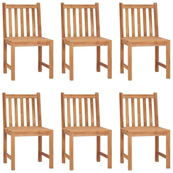 vidaXL 7-daļīgs dārza mēbeļu komplekts, masīvs tīkkoks