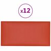 vidaXL Sienas galvgals 12 gab. 90 x 15 cm Pelēks audums