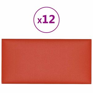 vidaXL Sienas galvgals 12 gab. 30 x 15 cm Kapučīno audums