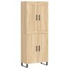 vidaXL augstais skapis, ozolkoka, 69,5x34x180 cm, inženierijas koks