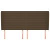 vidaXL galvgalis ar malām, 183x23x118/128 cm, tum&scaron;i brūns audums
