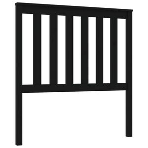 vidaXL gultas galvgalis, melns, 96x6x101 cm, priedes masīvkoks